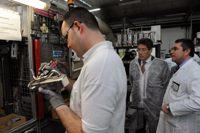 Arturo Aliaga visit las instalaciones de Valeo Trmico, fabricante de componentes de automocin