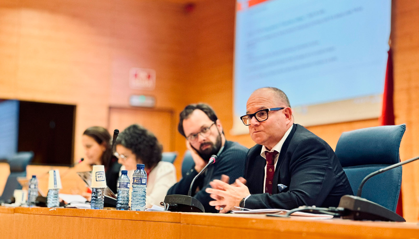 El director acadmico del Foro de la Economa del Agua, Estanislao Arana, en un momento de su intervencin en el II Congreso ICONS Espaa...