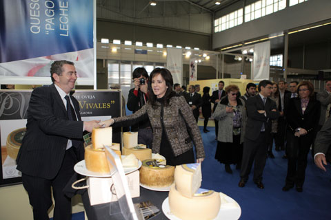 The regional Minister for agriculture, Silvia Clemente, during the inauguration of Alimentaria Castilla y Len 2011
