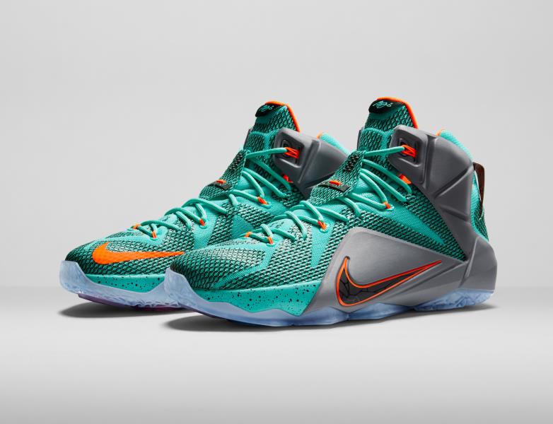 Nike lebron 12 green on sale