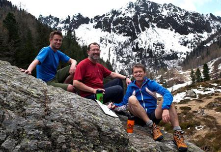 David Udberg, presidente del European Outdoor Group, Stefan Reisinger, project manager de OutDoor, y Klaus Wellmann, CEO de Messe Friedrichshafen...