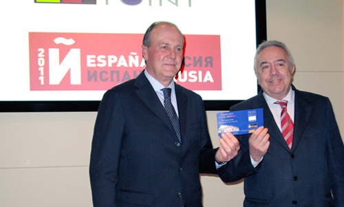 Enrique Lacalle presidente de Barcelona Meeting Point, present la exposicin en rueda de prensa junto a Manuel Royes...