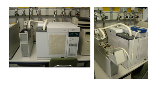 Figure 2: Details of the chromatograph and the team of thermal desorption