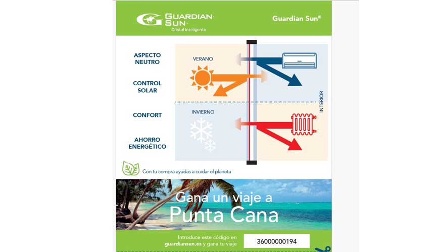 Guardian Glass ha sorteado un viaje a Punta Cana a consumidores que han cambiado sus ventanas por otras con vidrio inteligente Guardian Sun...
