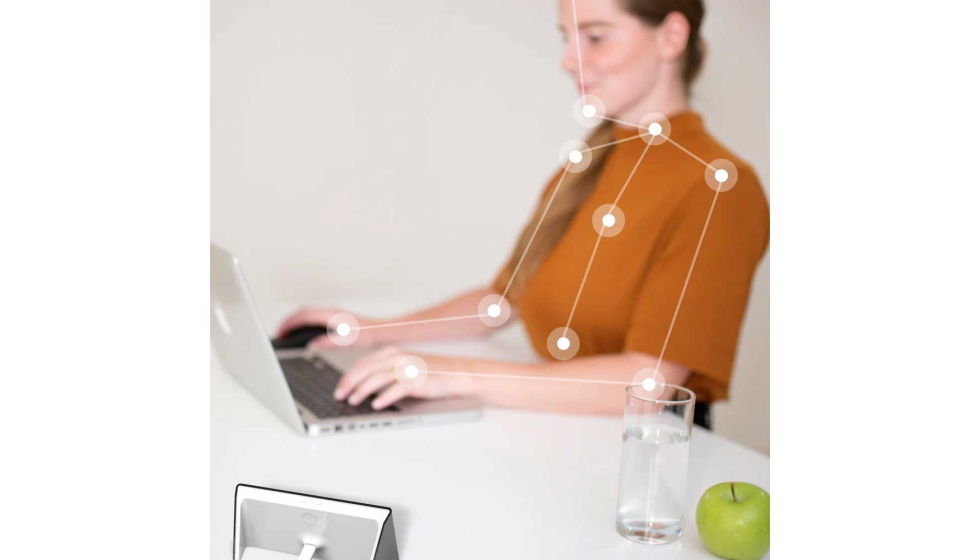 El entrenador de salud digital Kico puede detectar la postura del personal en el lugar de trabajo. Foto: B-A-D / Deep Care GmbH...