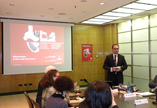 Wolfgang Pech, director gerente de Hannover Messe International, durante su intervencin en la rueda de prensa organizada en Barcelona...