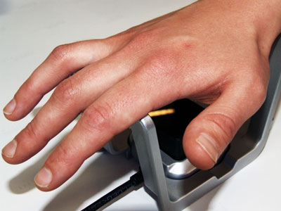 La biometra de la palma de la mano da unos resultados muy buenos, es fcil de usar y aparentemente imposible de falsificar. Foto: UC3M...