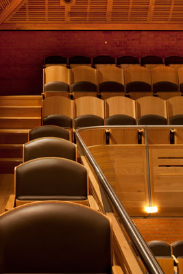 Los asientos constan de una simple estructura de acero, madera y cuero. Foto: Ahec/Morley von Sternberg