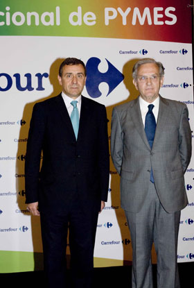 Rafael Arias-Salgado, presidente de la cadena de distribucin en Espaa junto a Josep Puxeu, Secretario de Estado de Medio Rural y Agua...