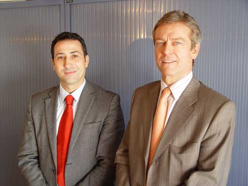 Manuel Medina y Peter Esselens, responsable de Desarrollo de Negocio y director general de Soudal Espaa, respectivamente...