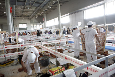 Bricklaying competition in 2009. Photo: Barcelona Fira/Construmat