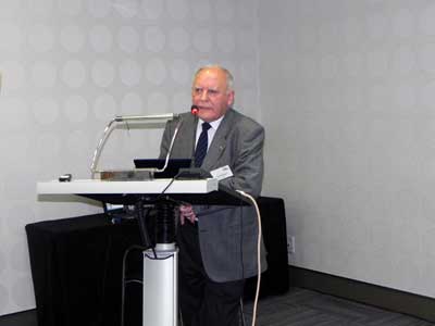 Luis Mrquez, durante su intervencin en la presentacin de Agritechnica