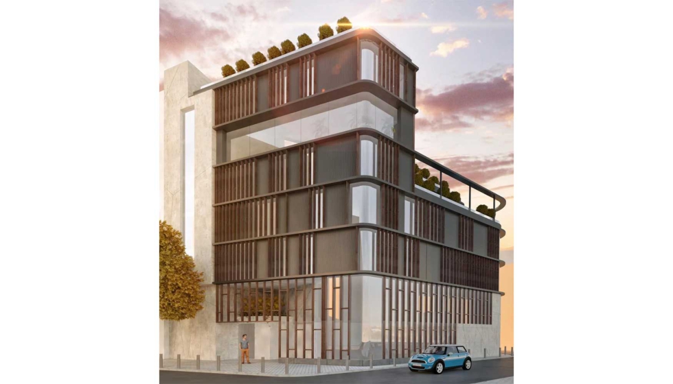 Render del edificio ms eficiente energticamente que se est construyendo en Madrid con tecnologa Sunthalpy