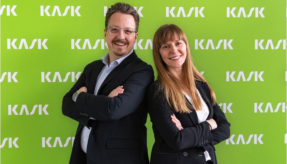 Alex Dabelstein junto a Marta Beltramello, directora de Ventas y Marketing de KASK Safety