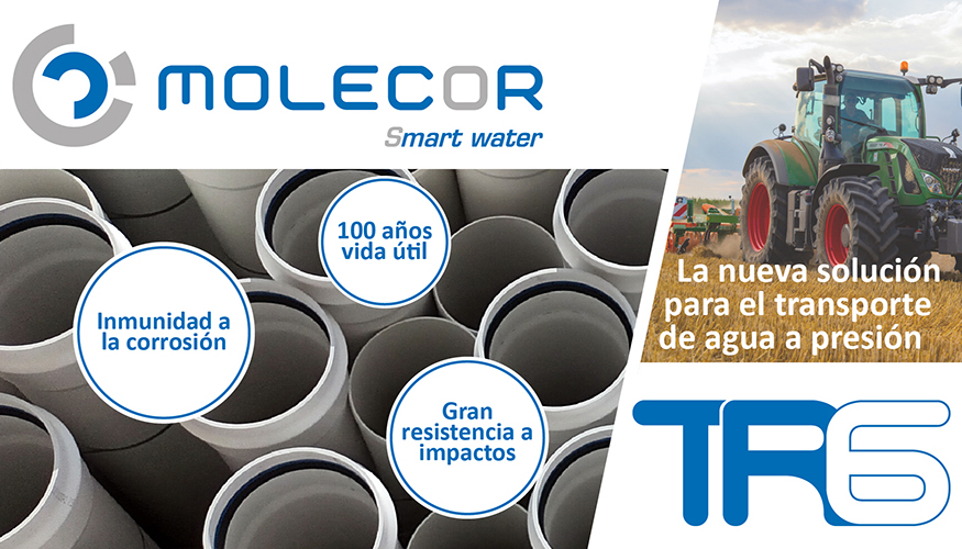 Las tuberas TR6 de Molecor ofrecen un ahorro de agua y abren la puerta a la tecnificacin y optimizacin del riego, reduciendo a su vez los costes...