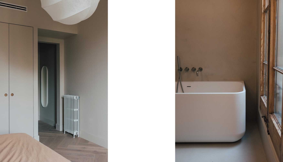 Durante el proyecto de interiorismo, se ha redistribuido el espacio interior para priorizar el dormitorio y el bao completo. Fotos: Bacon Studio...