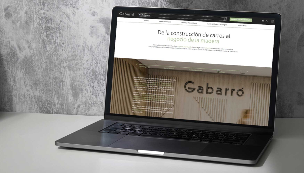 La nueva web de Gabarró cuenta con un diseño más minimalista, actualizado y moderno