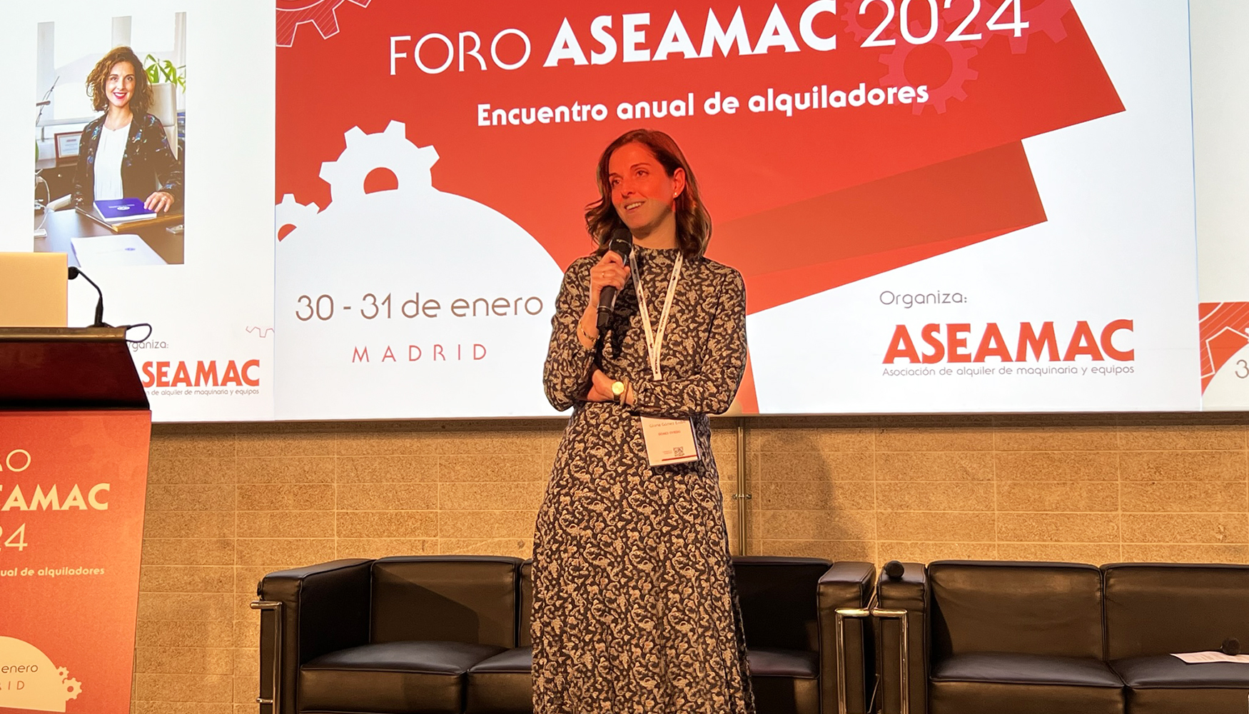 Gloria Gómez, CEO de Gómez Oviedo, fue la encargada de clausurar el Foro Aseamac 2024