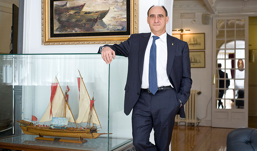 Juan Daz Cano, presidente de la Real Liga Naval Espaola