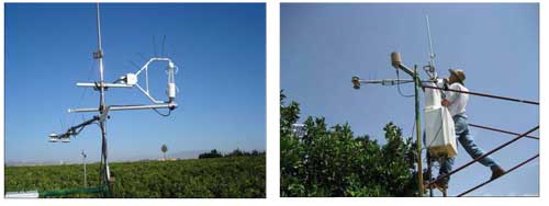 Figuras 15: Vista del equipo de eddy-covariance para la medida del flujo de CO2 y de evapotranspiracin instalado por la Universidad de Cartagena...