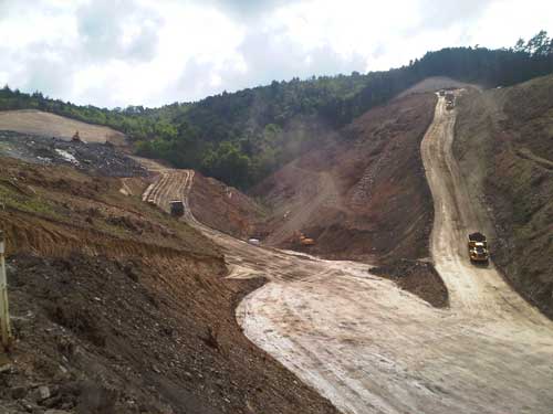 Work of the incinerator in Lasarte (Guipuzcoa)