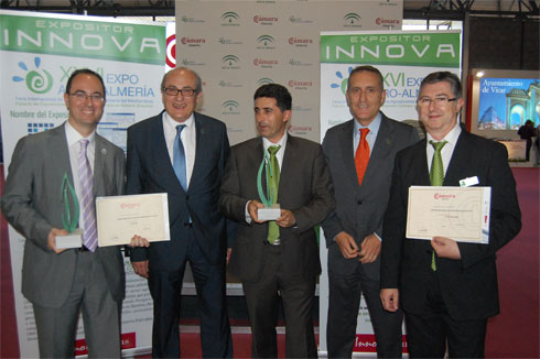 Foto de los premiados en la primera edicin del Concurso Agricultor Innova