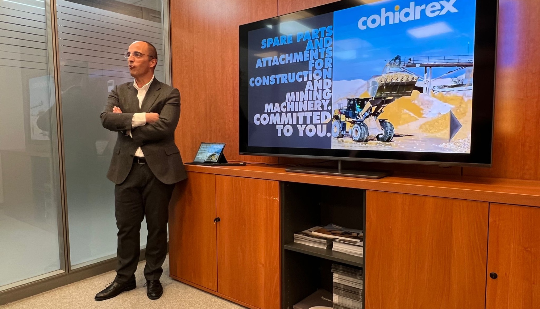 Alfonso Domnguez, CEO de Cohidrex, durante la presentacin de las nuevas instalaciones a la prensa tcnica