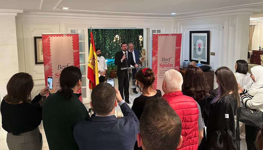 El embajador de Espaa en Kuwait, Emilio Moro, inaugura el evento organizado por Provacuno para la promocin de la carne de vacuno de Espaa...