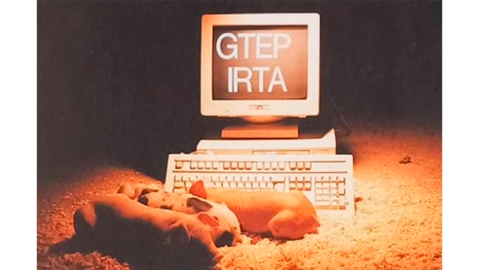 Foto 1. Publicidad del sistema de gestin porcino GTEP IRTA, precursor del actual BDporc
