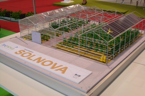 Maqueta de invernadero realizado por la Fundacin Tecnova, expuesto en la ExpoAgro