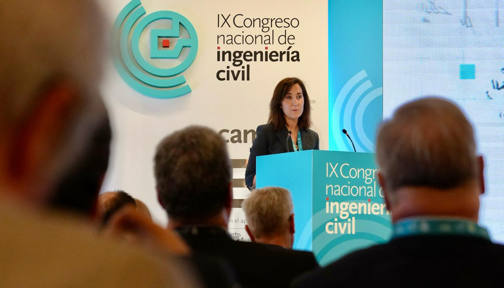 Concha Santos, presidenta de Anci, durante su intervencin en el IX Congreso Nacional de Ingeniera Civil