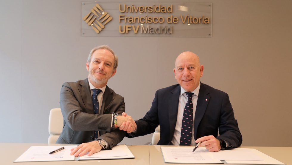 Alberto Herranz, director general de Inteporc, y Jos Antonio Verdejo, secretario general de la UFV,