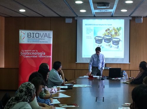 Tiago Guerreiro durante la ponencia impartida en el ciclo de conferencias 'Bio-breakfast', en el Parc Cientific de la Universitat de Valencia...
