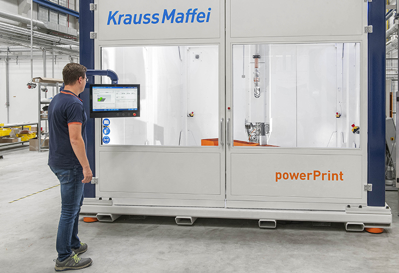 powerPrint - impressora 3D de grande formato baseada em granulado para processos de impresso eficientes com uma variedade de materiais e estratgias...