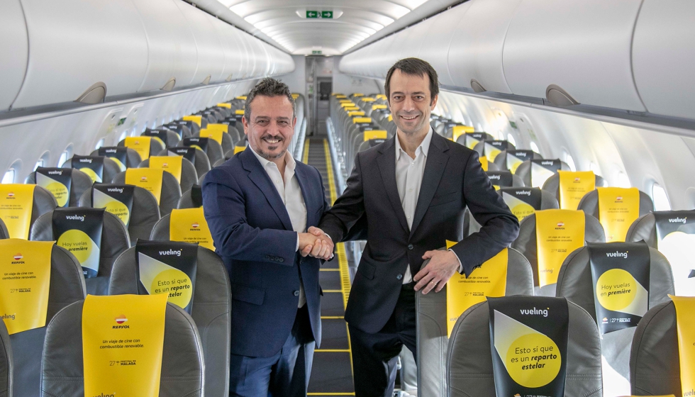 Curro Lucas Ochoa, Gerente Sr de Aviacin Sostenible de Repsol, y Franc Sanmarti, director de Sostenibilidad de Vueling