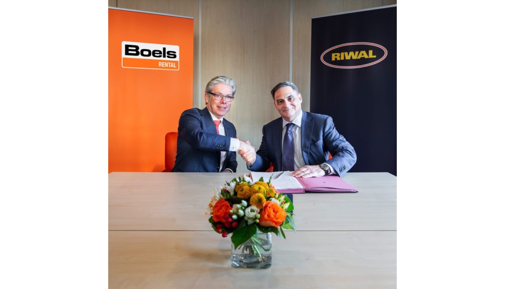 De izquierda a derecha: Pierre Boels, CEO Boels, y Doron Livnat, propietario de ProDelta