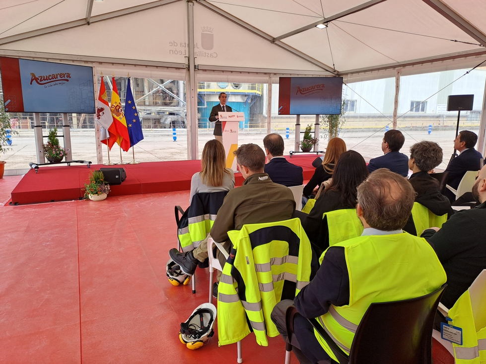 Juan Luis Rivero, consejero delegado de Azucarera durante la presentacin del proyecto de ampliacin de la fbrica de Miranda de Ebro (Burgos)...