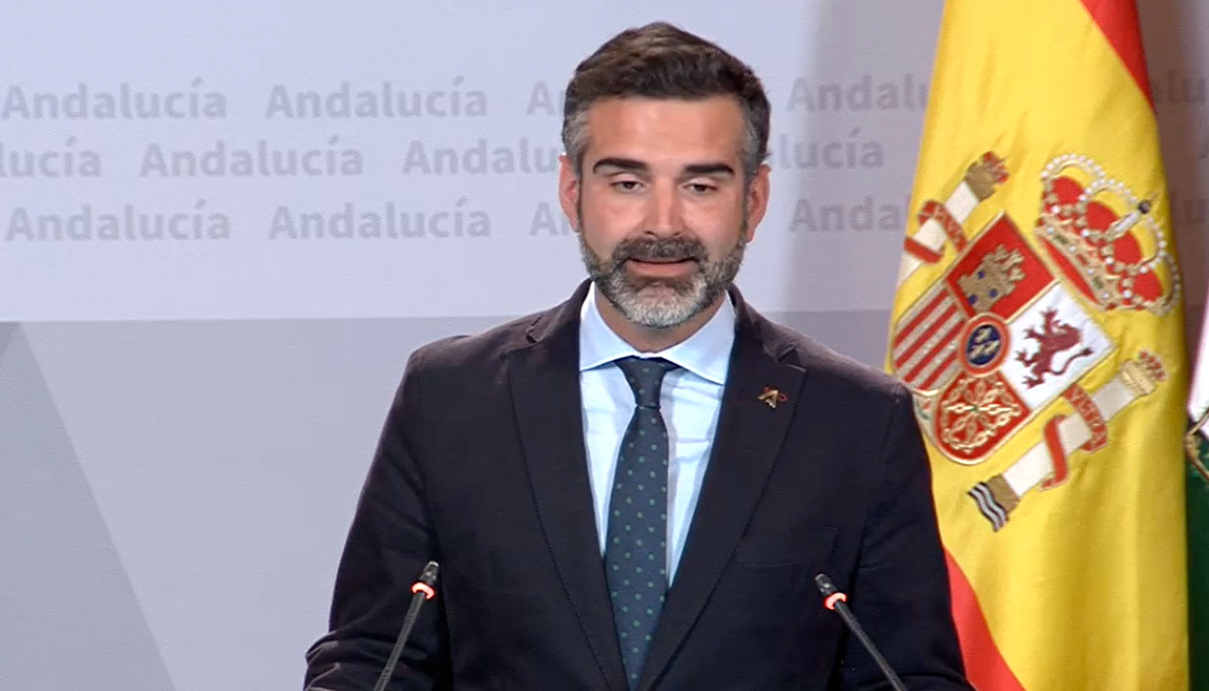 El portavoz del Ejecutivo andaluz y consejero de Sostenibilidad, Medio Ambiente y Economa Azul de la Junta de Andaluca, Ramn Fernndez-Pacheco...