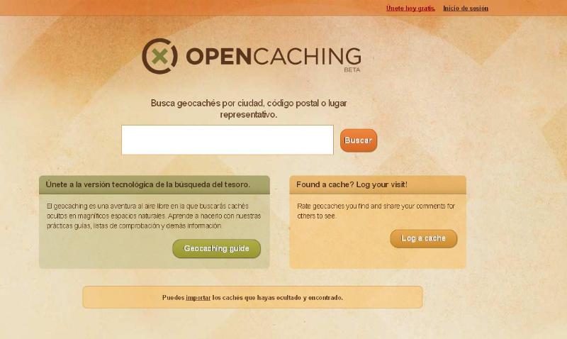 La nueva web opencaching.com