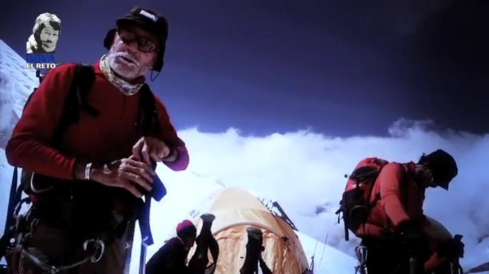 Carlos Soria en el ascenso al Campo 1 del Dhaulagiri