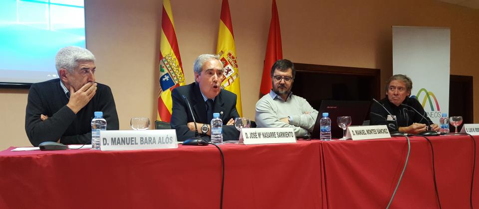 Manolo Bara (izda), Jos M Nasarre, Manuel Montes y Luis Rodrguez ICAH