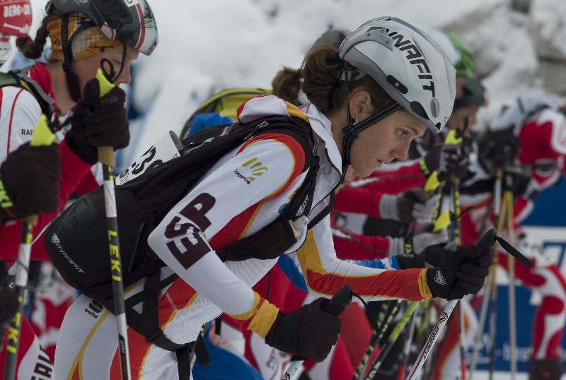 Mireia Mir en el comienzo de una de las pruebas de los Campeonatos del Mundo de Claut. (Foto: Jordi Plana)