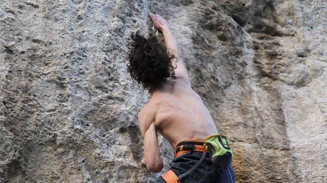 Adam Ondra en Etxauri (Jos Antonio Goi/Diario de Navarra)