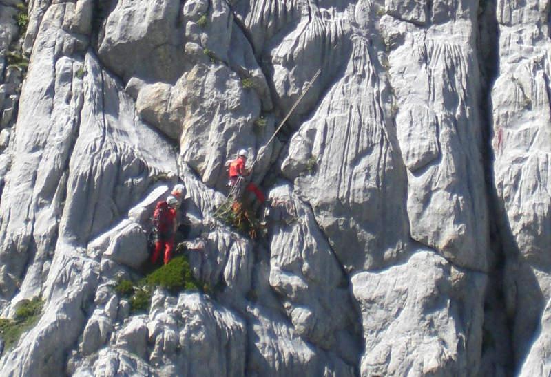 Fotografa de un rescate en Picos de Europa