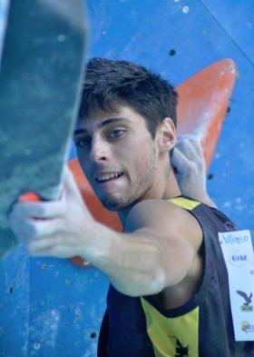 Jonatan Flor en los Campeonatos de Europa de Escalada juvenil