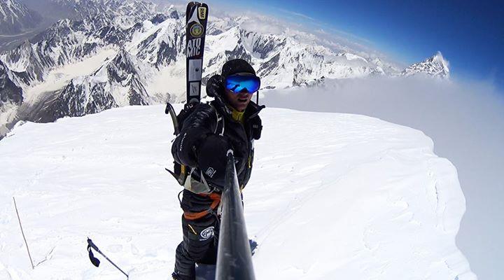 Selfie en el cima del Broad Peak Andrzej Bargiel