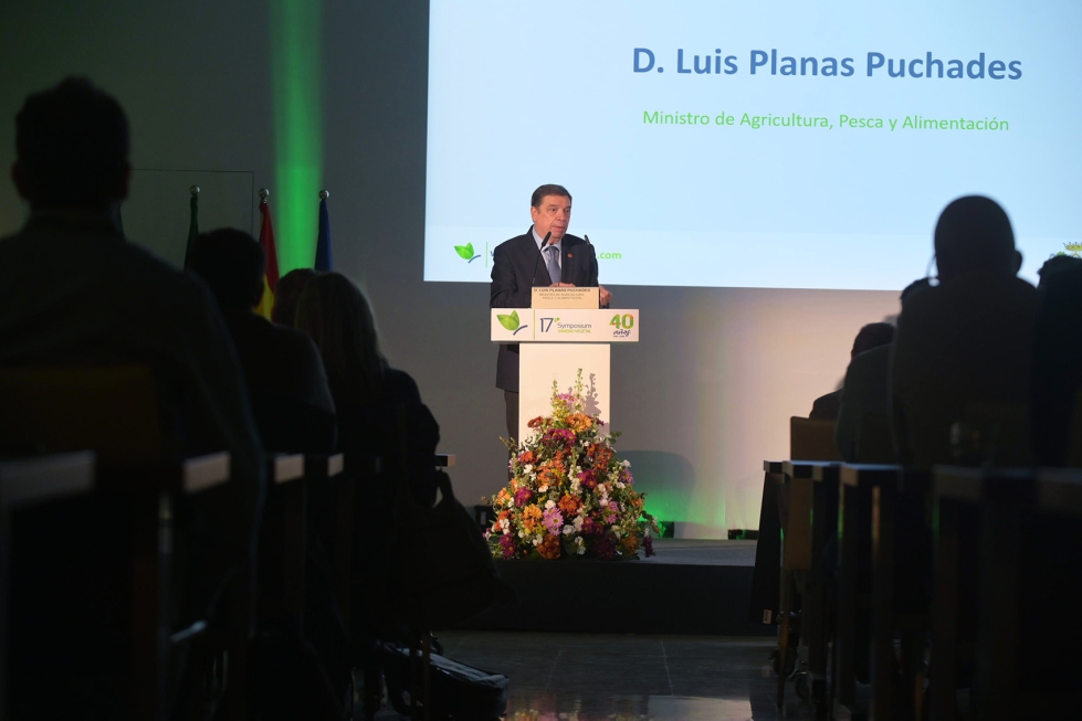 Luis Planas, durante su intervencin en la clausura del 17 Symposium de Sanidad Vegetal
