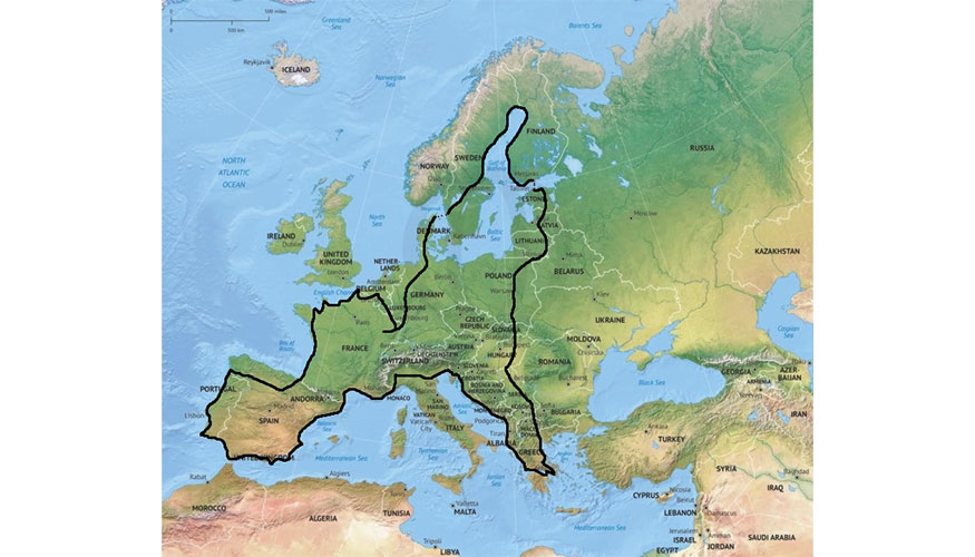 Trayecto ideado por Cécile para conocer las explotaciones caprinas de Europa Trayecto ideado por Cécile para conocer las explotaciones caprinas de Europa