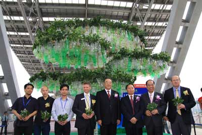 'Alive Bottles Tree', a work made with more than 3,000 recycled plastic bottles