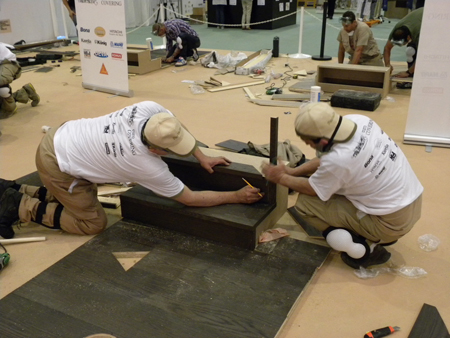 A moment in the contest of installers from parquet